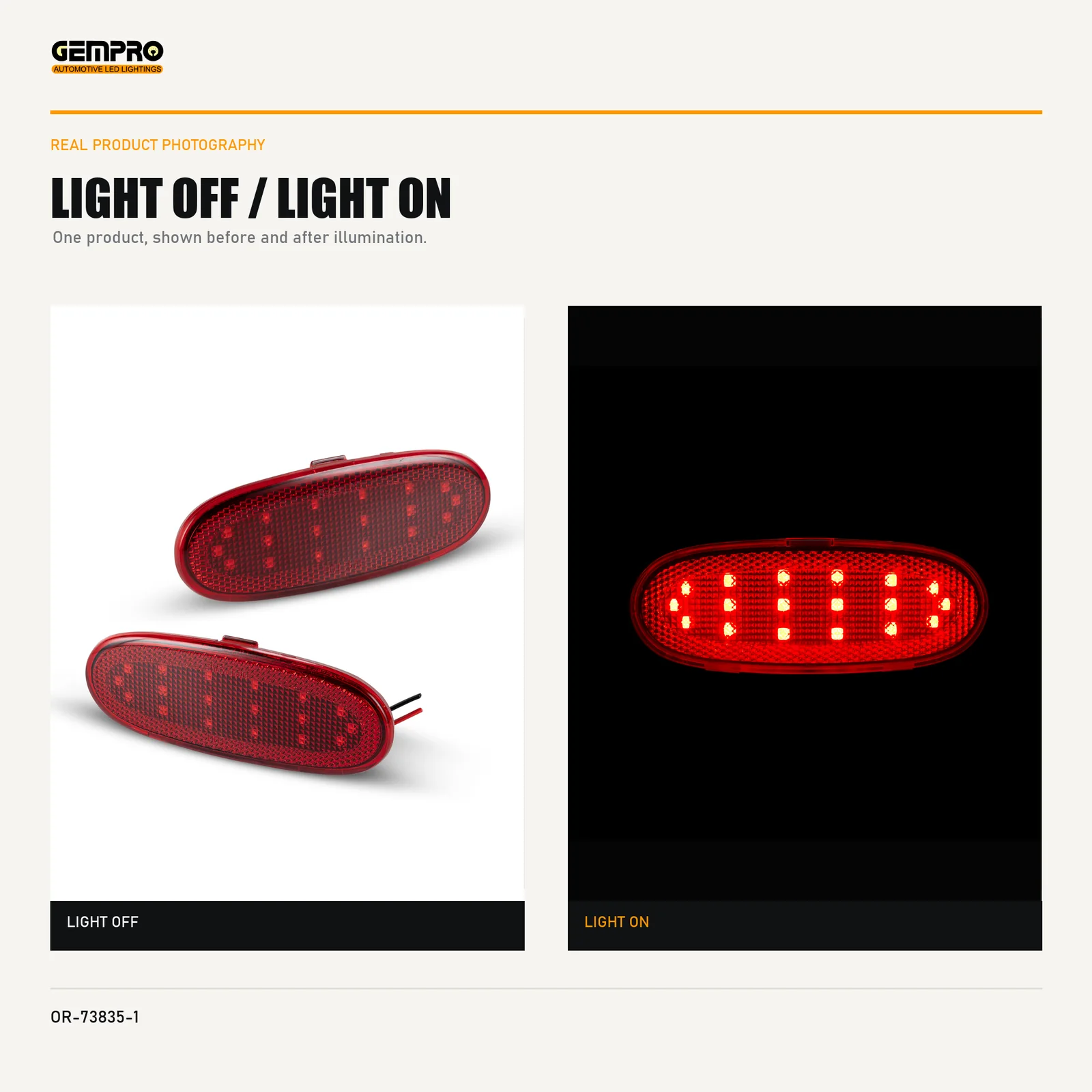 GEMPRO OR-73835-1 light off and light on