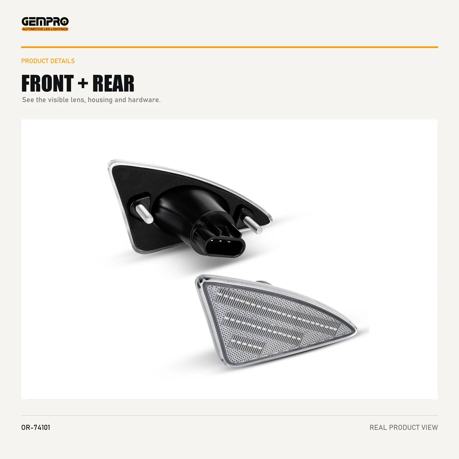 GEMPRO OR-74101 front and rear housing view