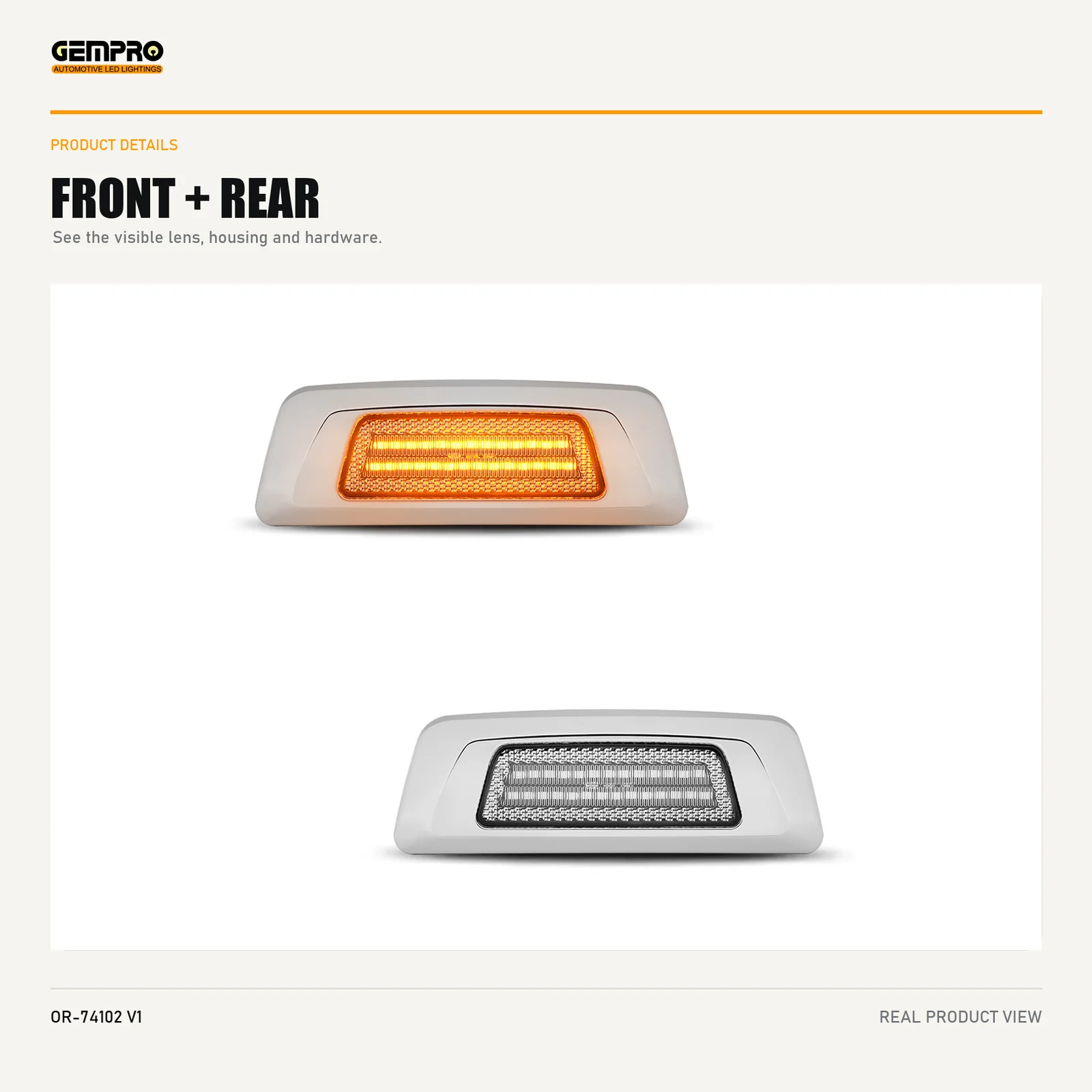 GEMPRO OR-74102-V1 front and rear housing view