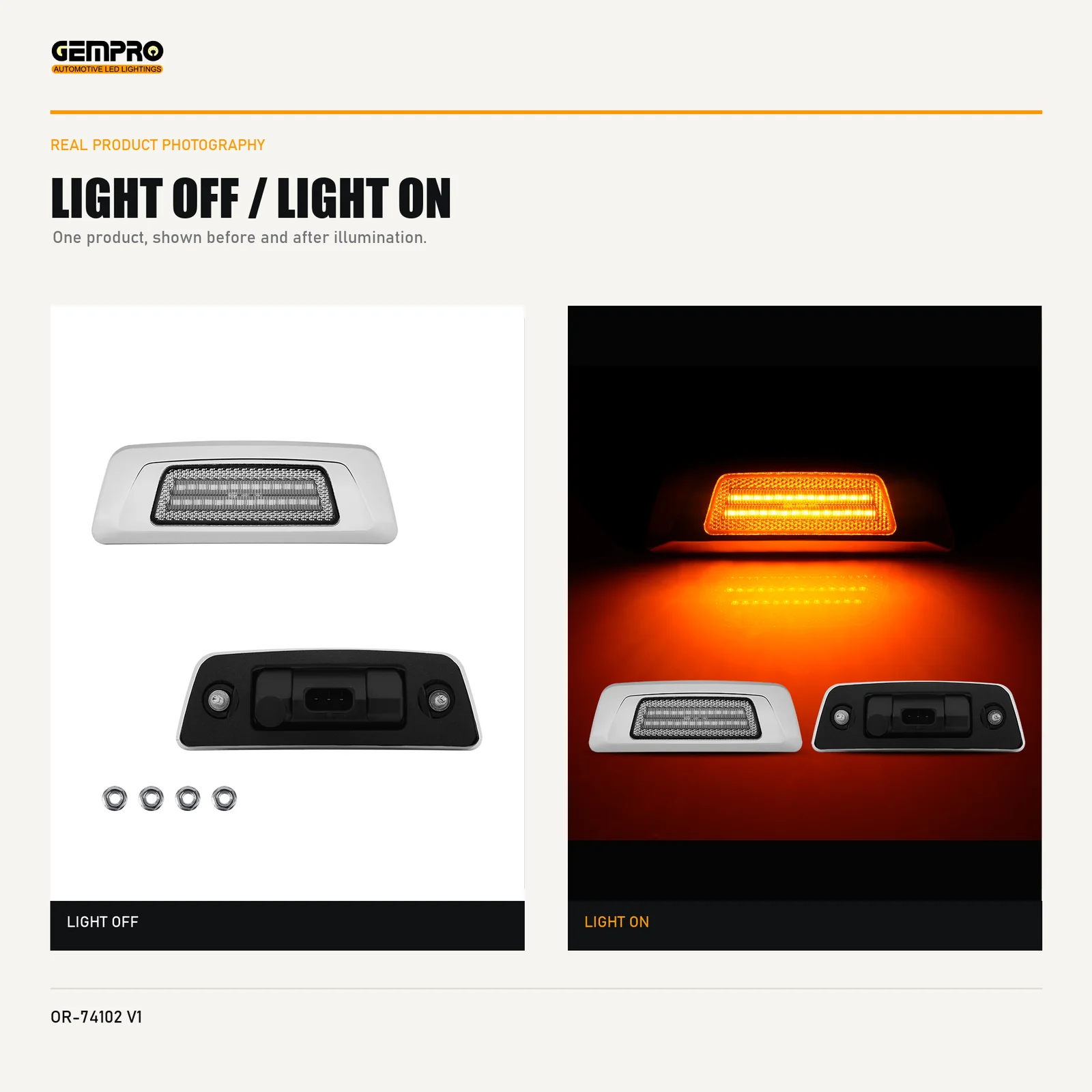 GEMPRO OR-74102-V1 light off and light on