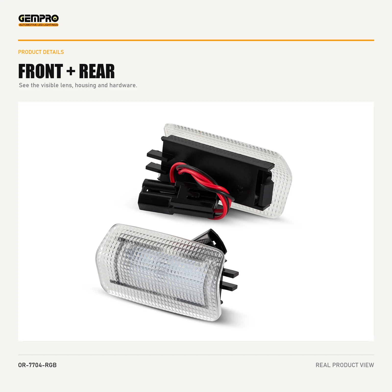 GEMPRO OR-7704-RGB front and rear housing view