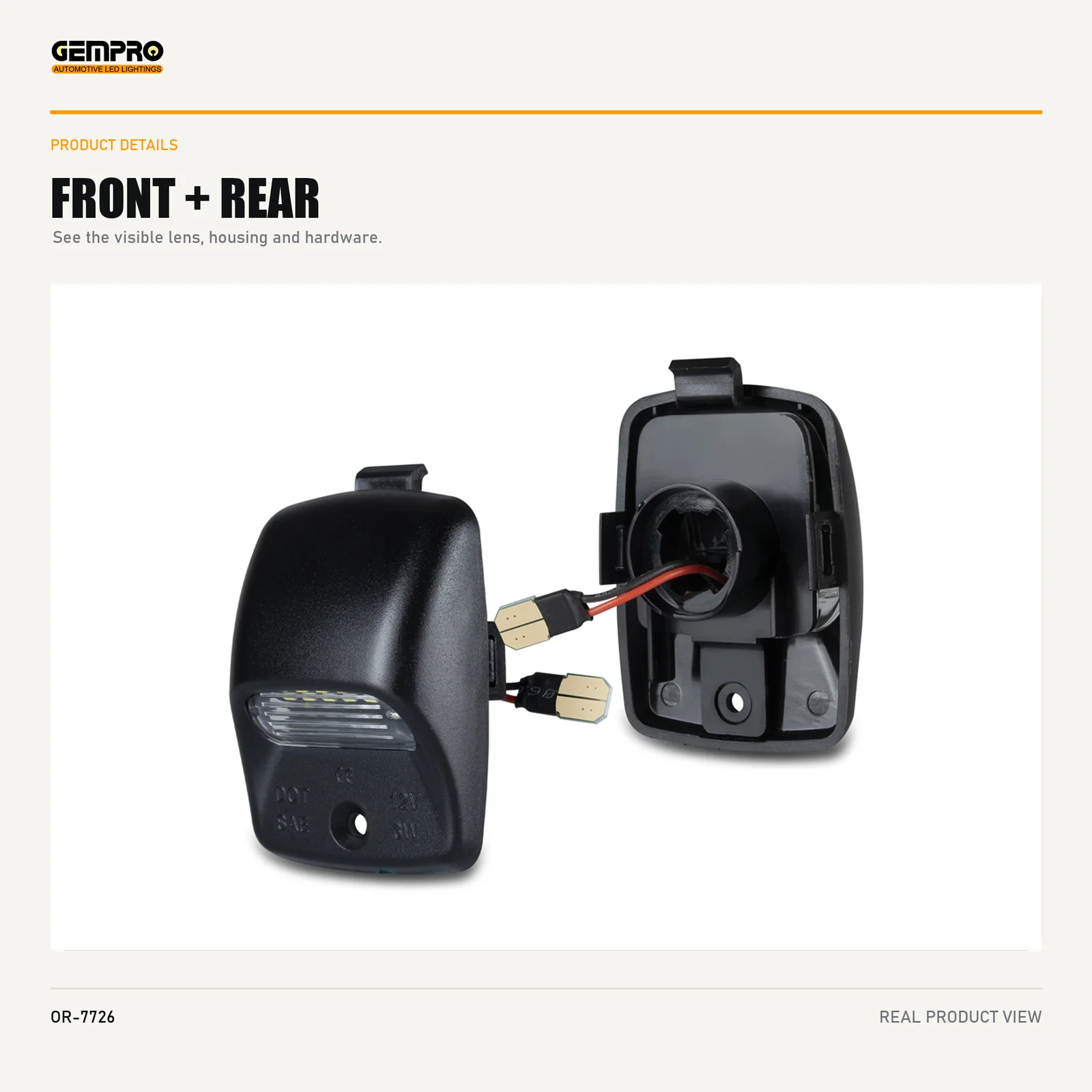 GEMPRO OR-7726 front and rear housing view