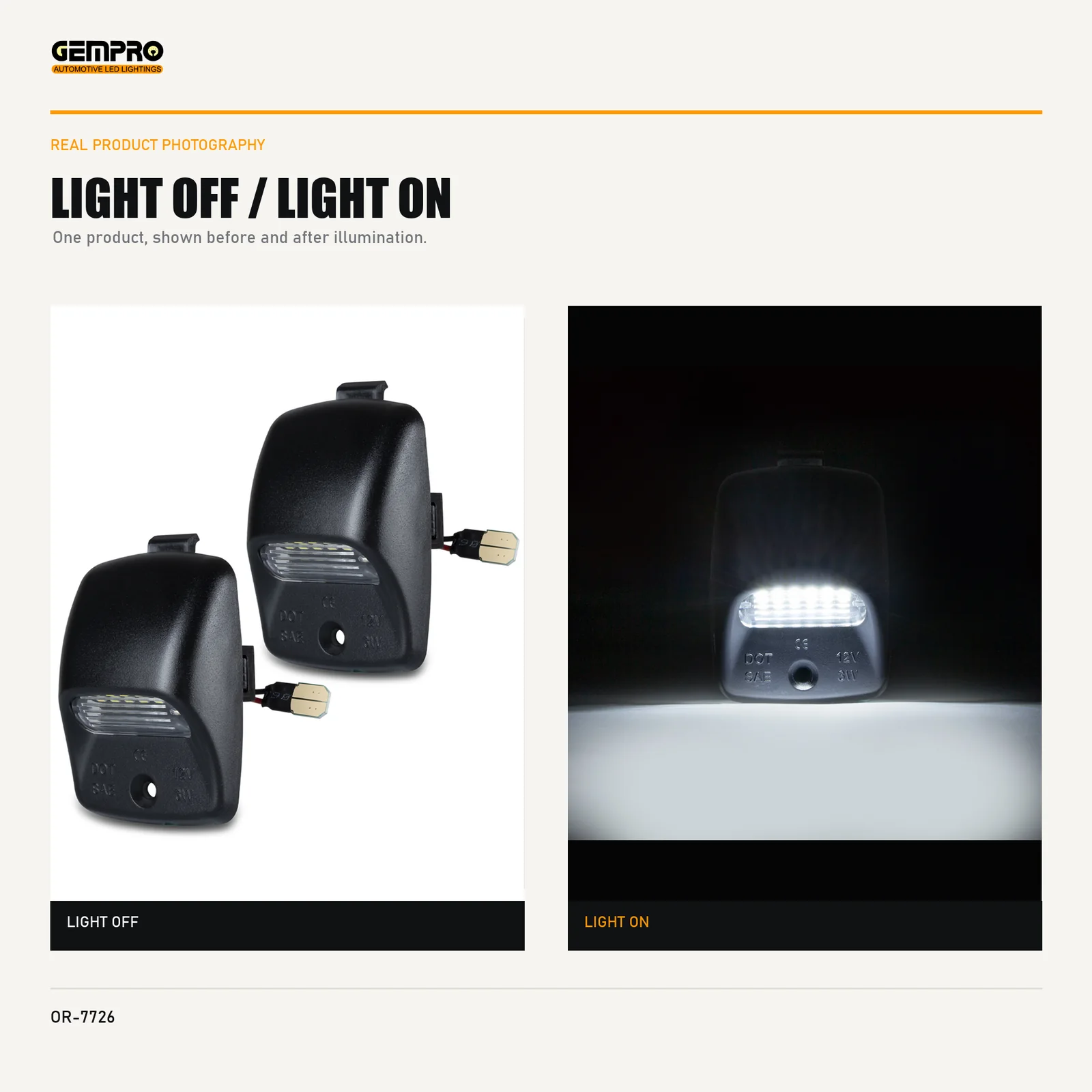GEMPRO OR-7726 light off and light on