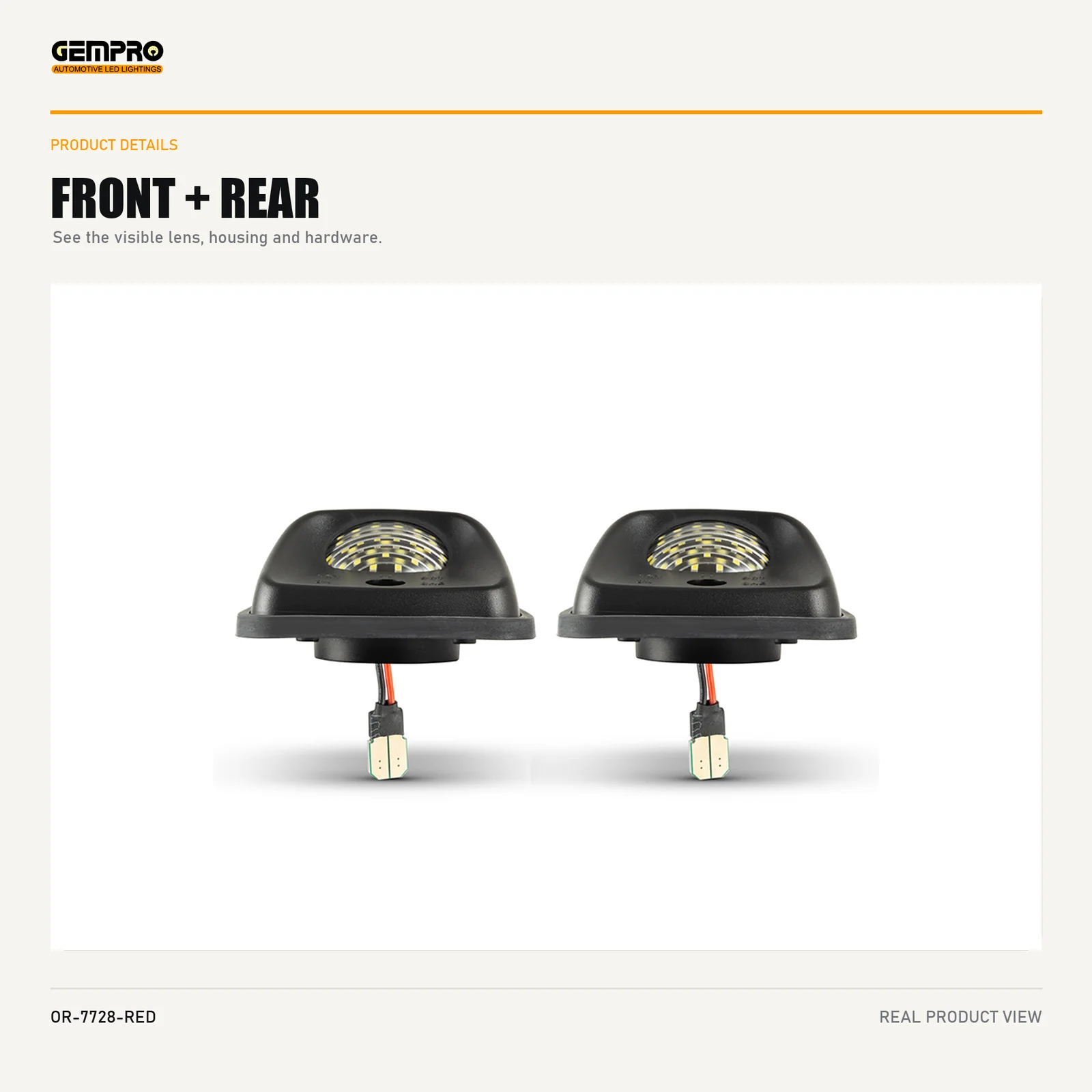 GEMPRO OR-7728-RED front and rear housing view