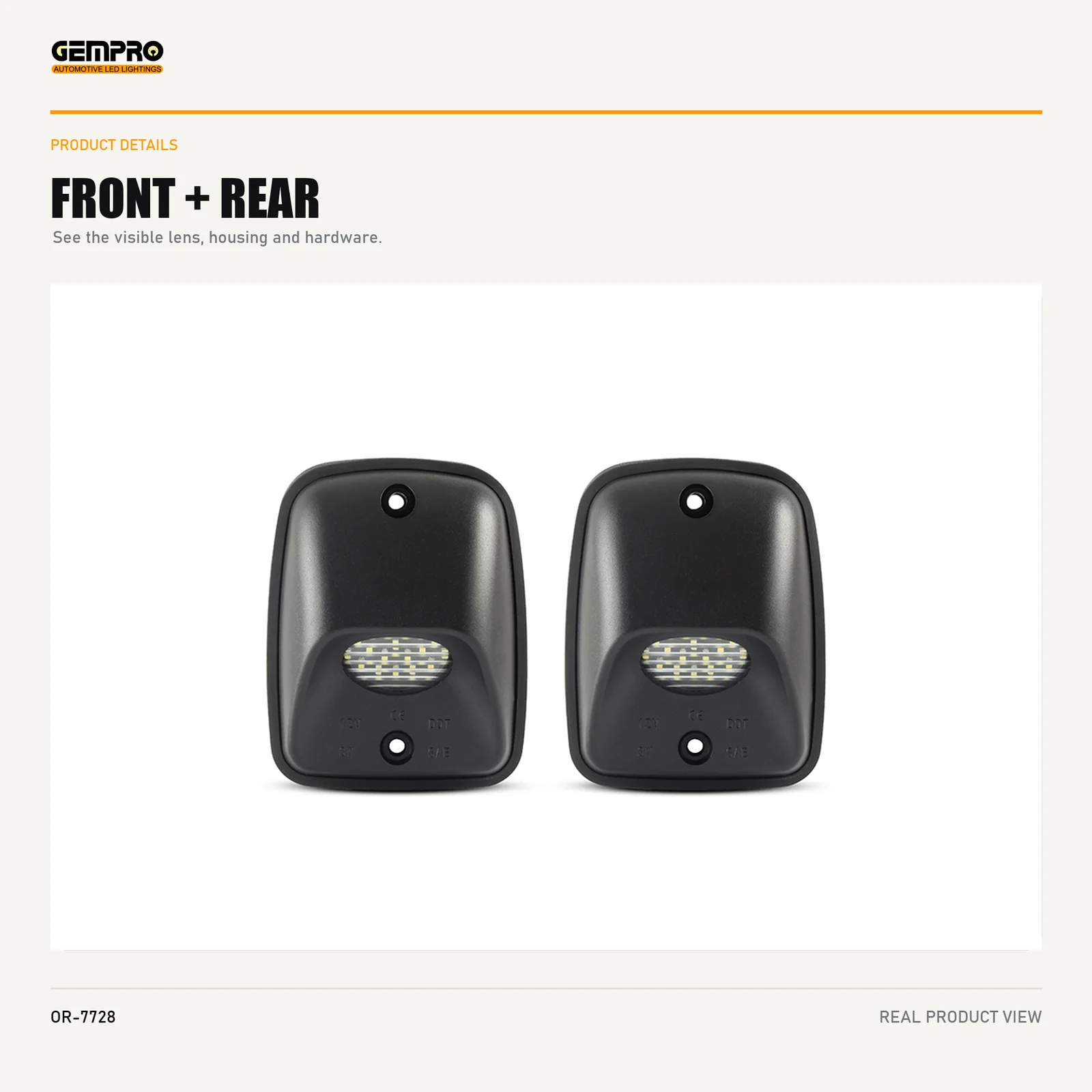 GEMPRO OR-7728 front and rear housing view