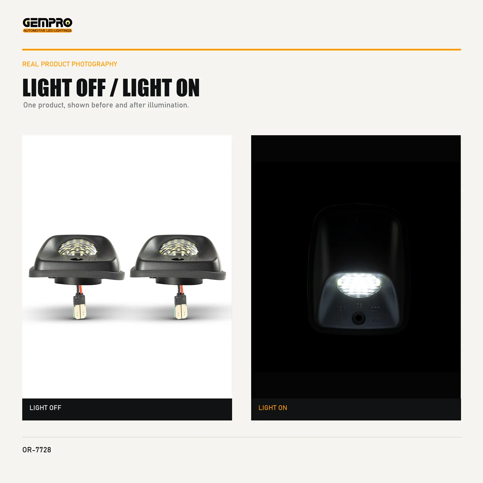 GEMPRO OR-7728 light off and light on