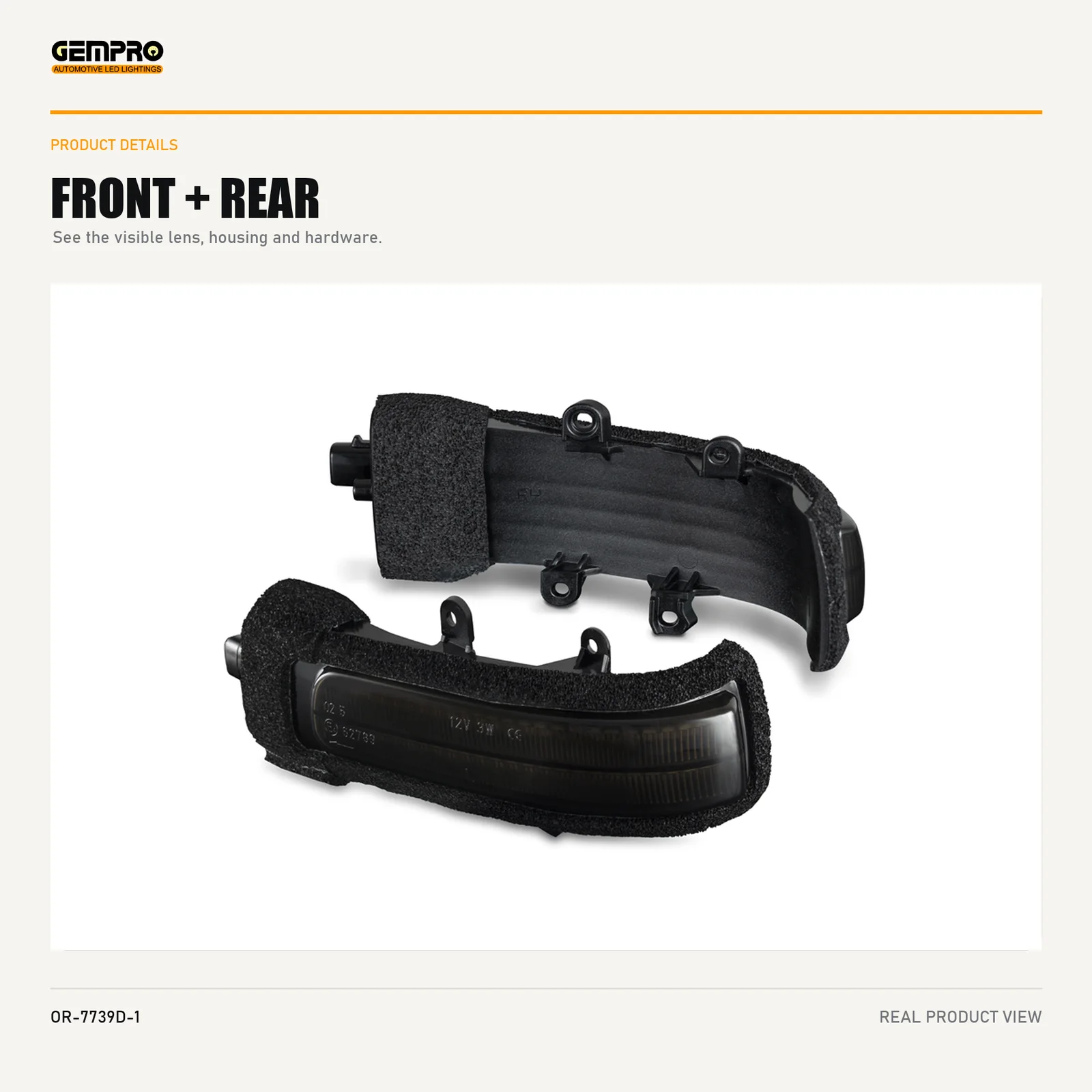 GEMPRO OR-7739D-1 front and rear housing view