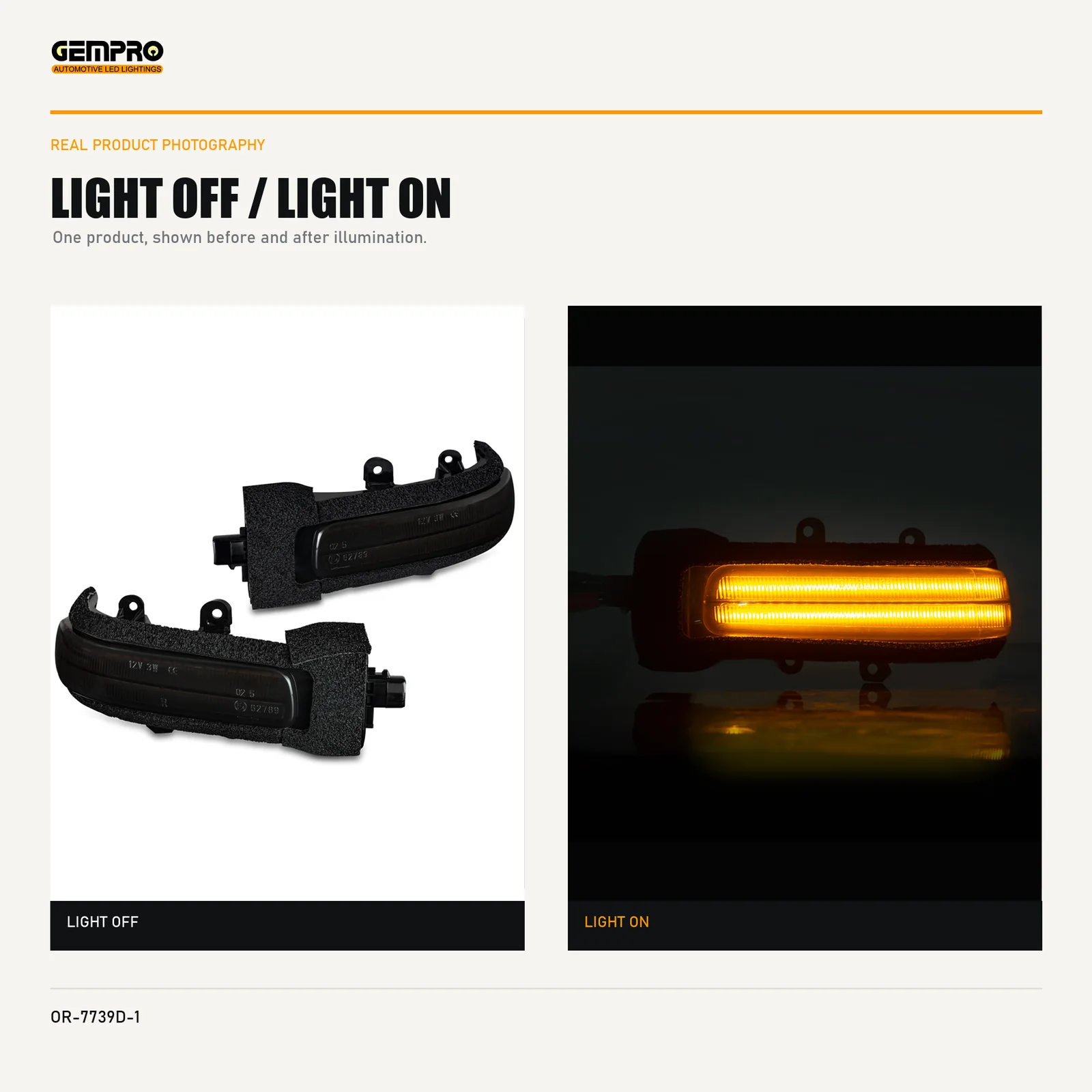 GEMPRO OR-7739D-1 light off and light on
