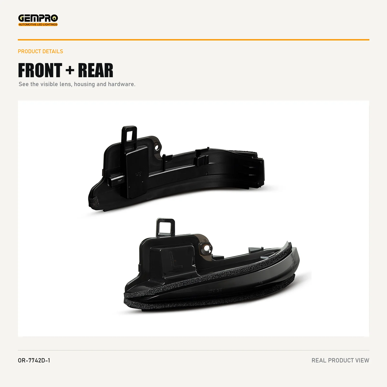 GEMPRO OR-7742D-1 front and rear housing view