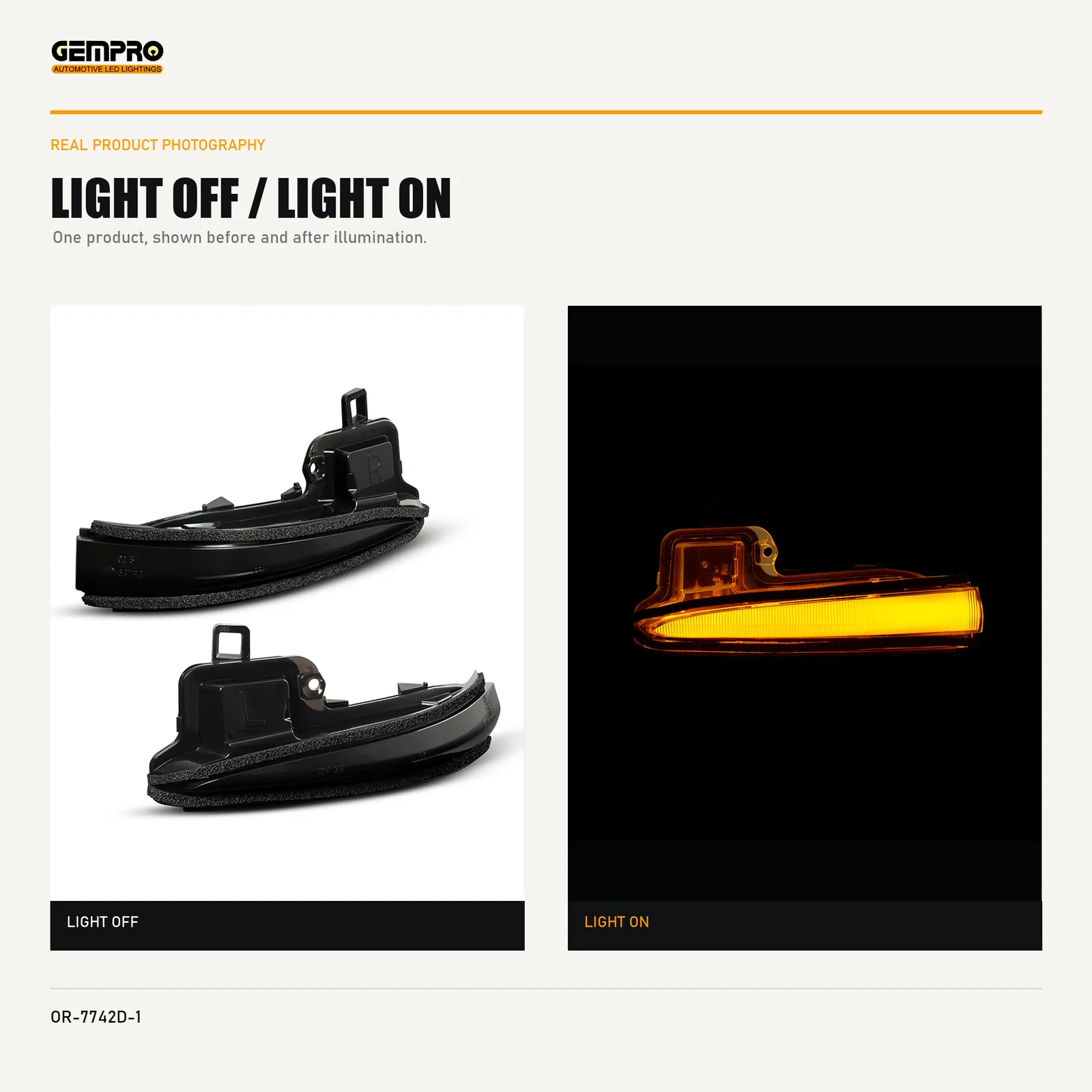 GEMPRO OR-7742D-1 light off and light on