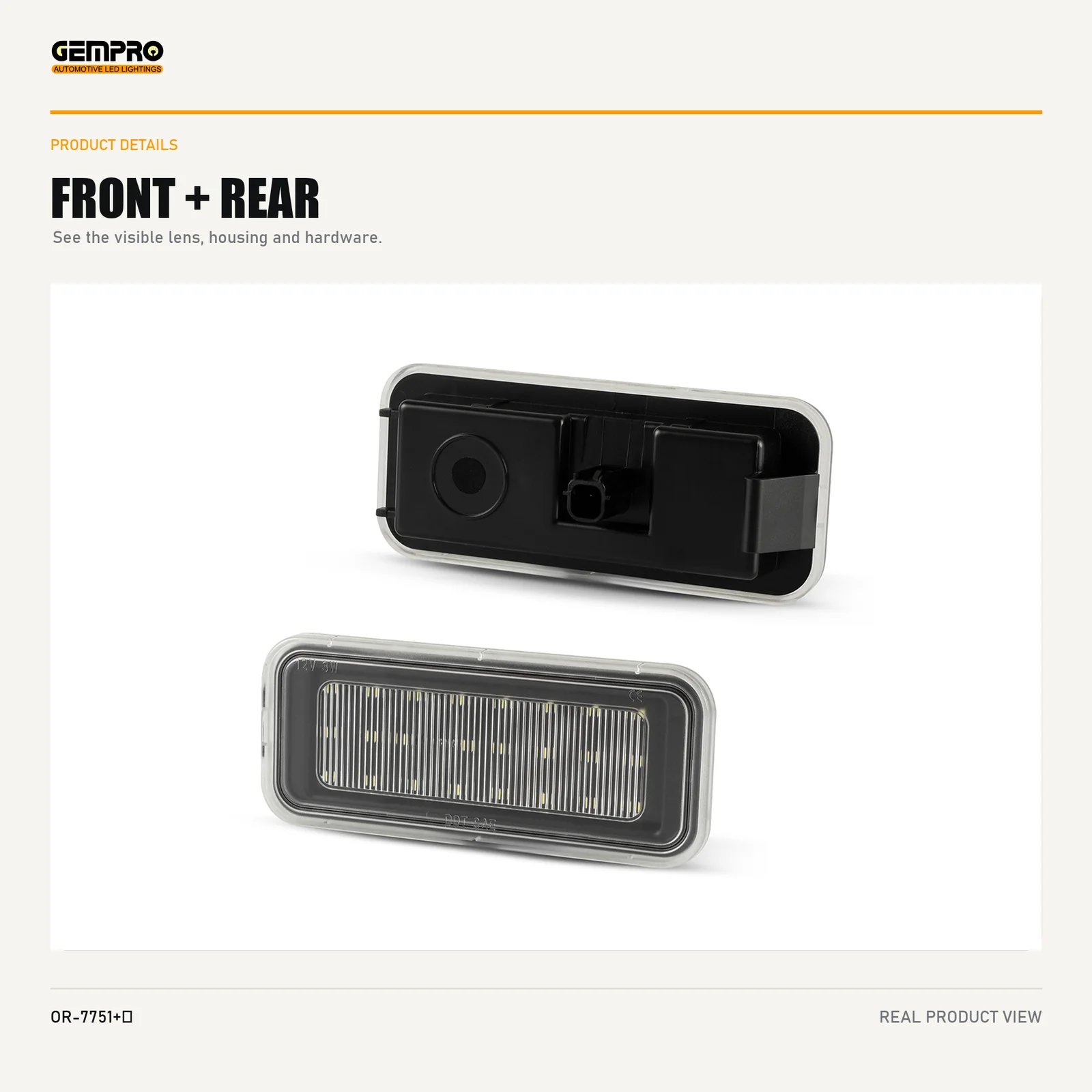 GEMPRO OR-7751+HARNESS front and rear housing view