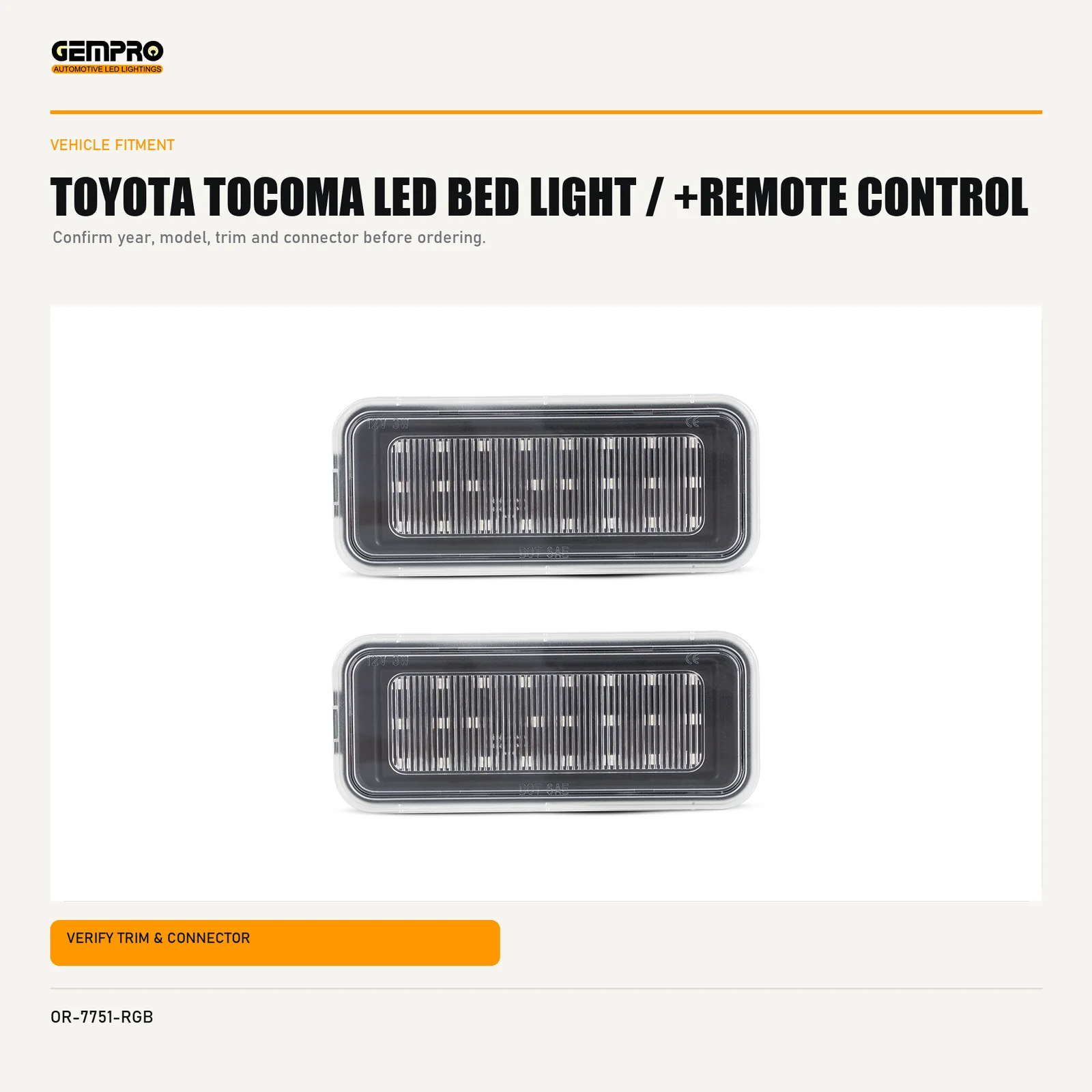 GEMPRO OR-7751-RGB fitment check graphic