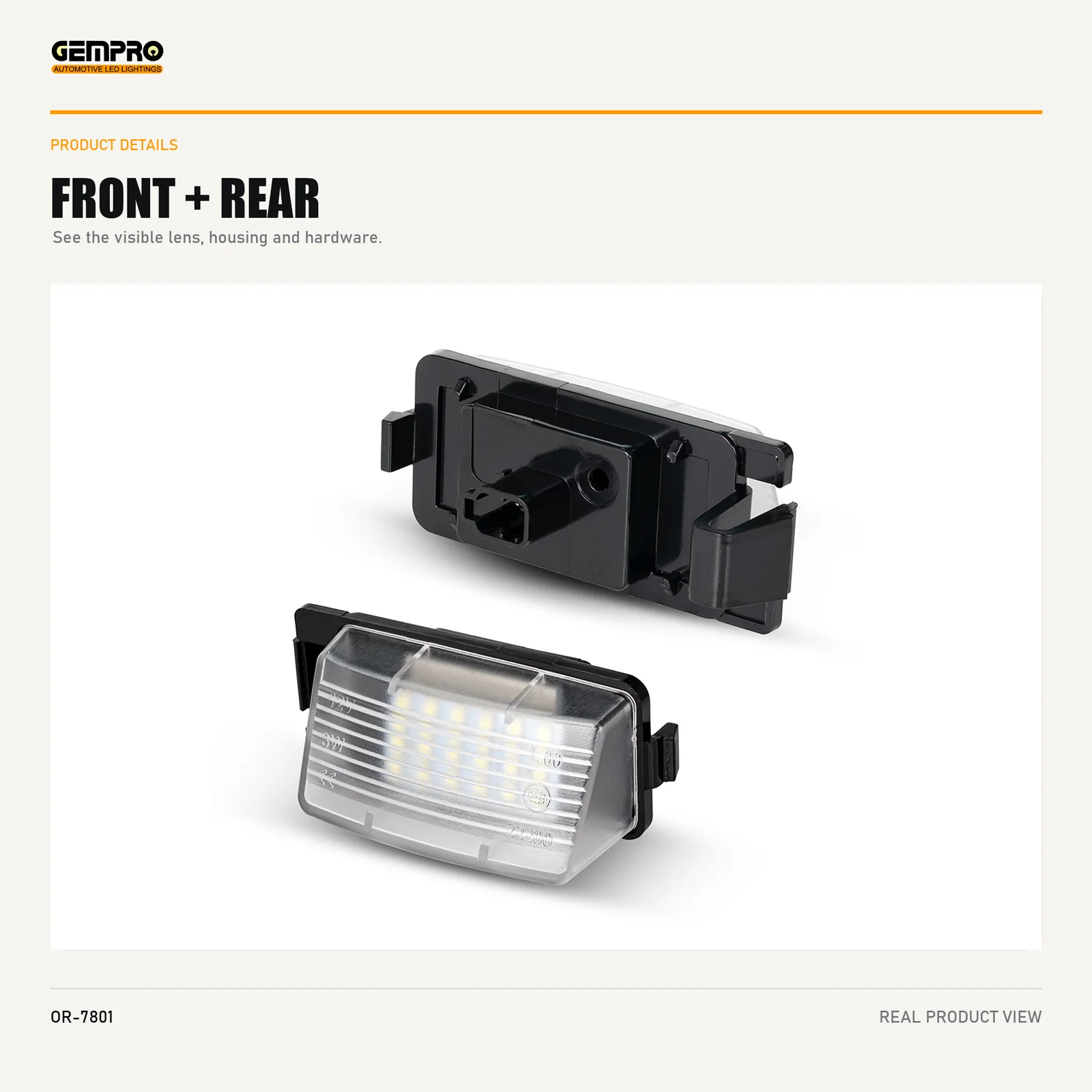 GEMPRO OR-7801 front and rear housing view