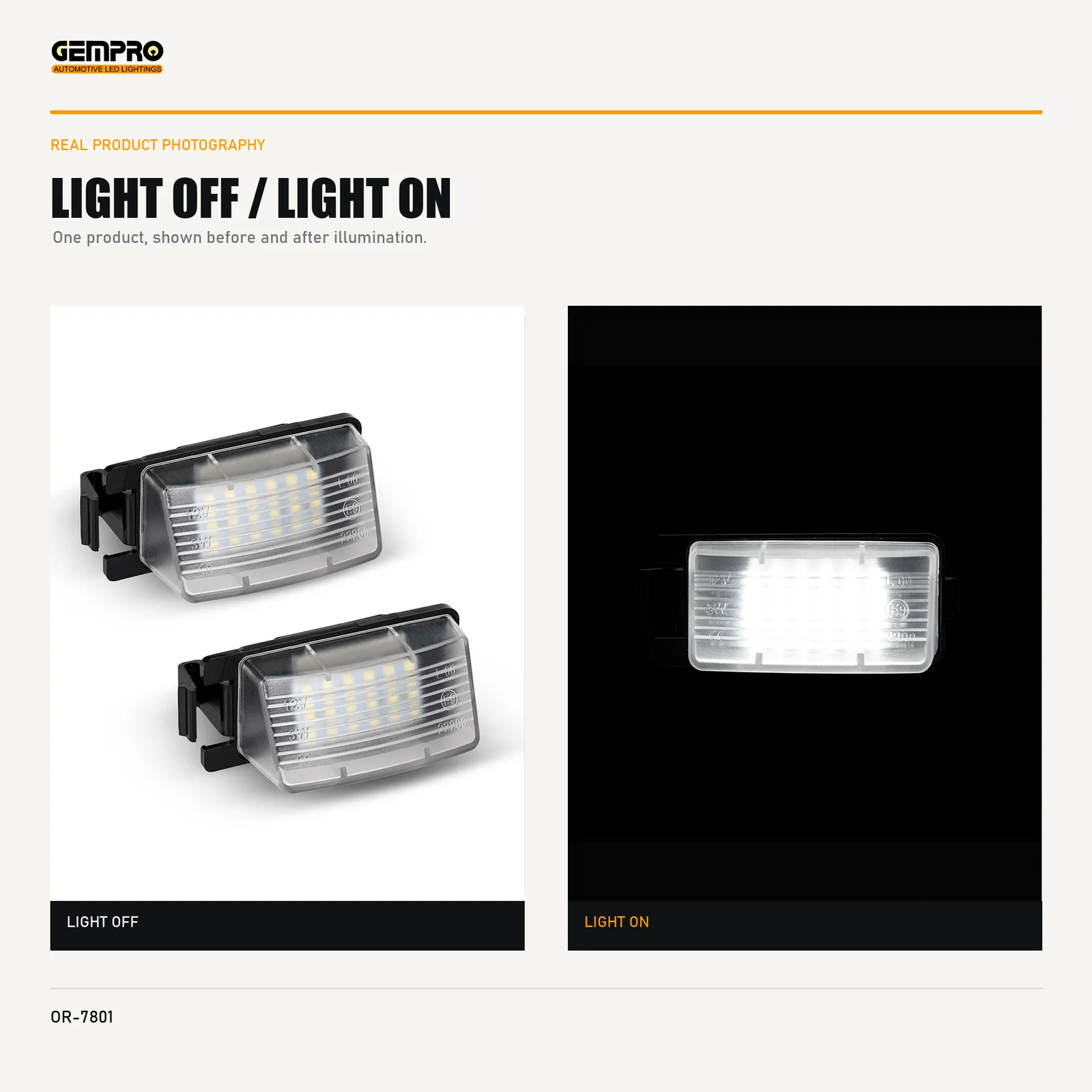GEMPRO OR-7801 light off and light on