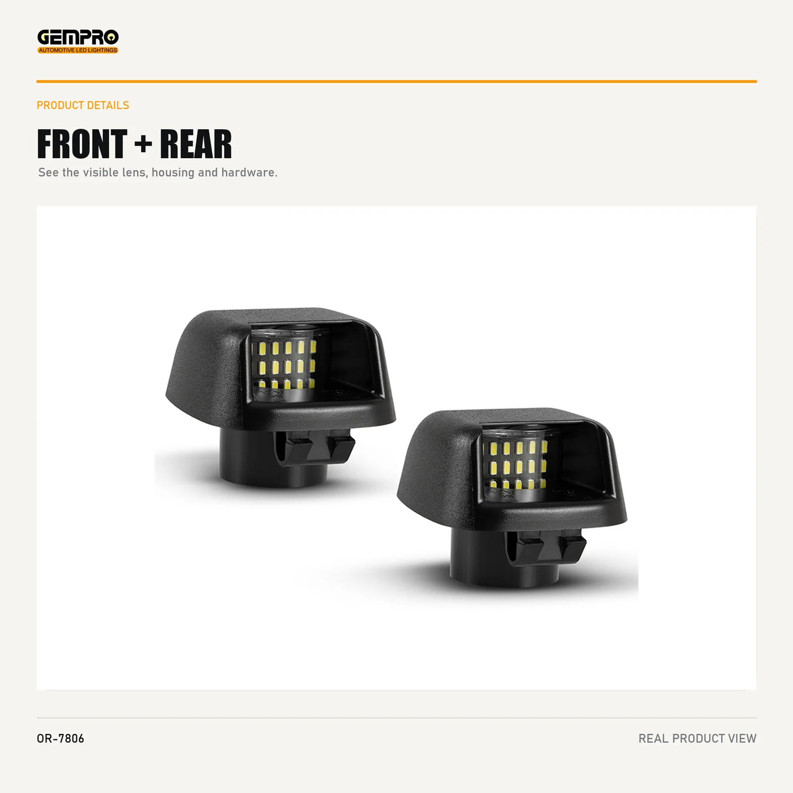 GEMPRO OR-7806 front and rear housing view