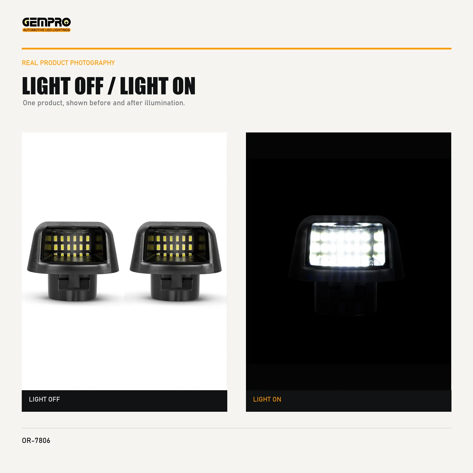 GEMPRO OR-7806 light off and light on