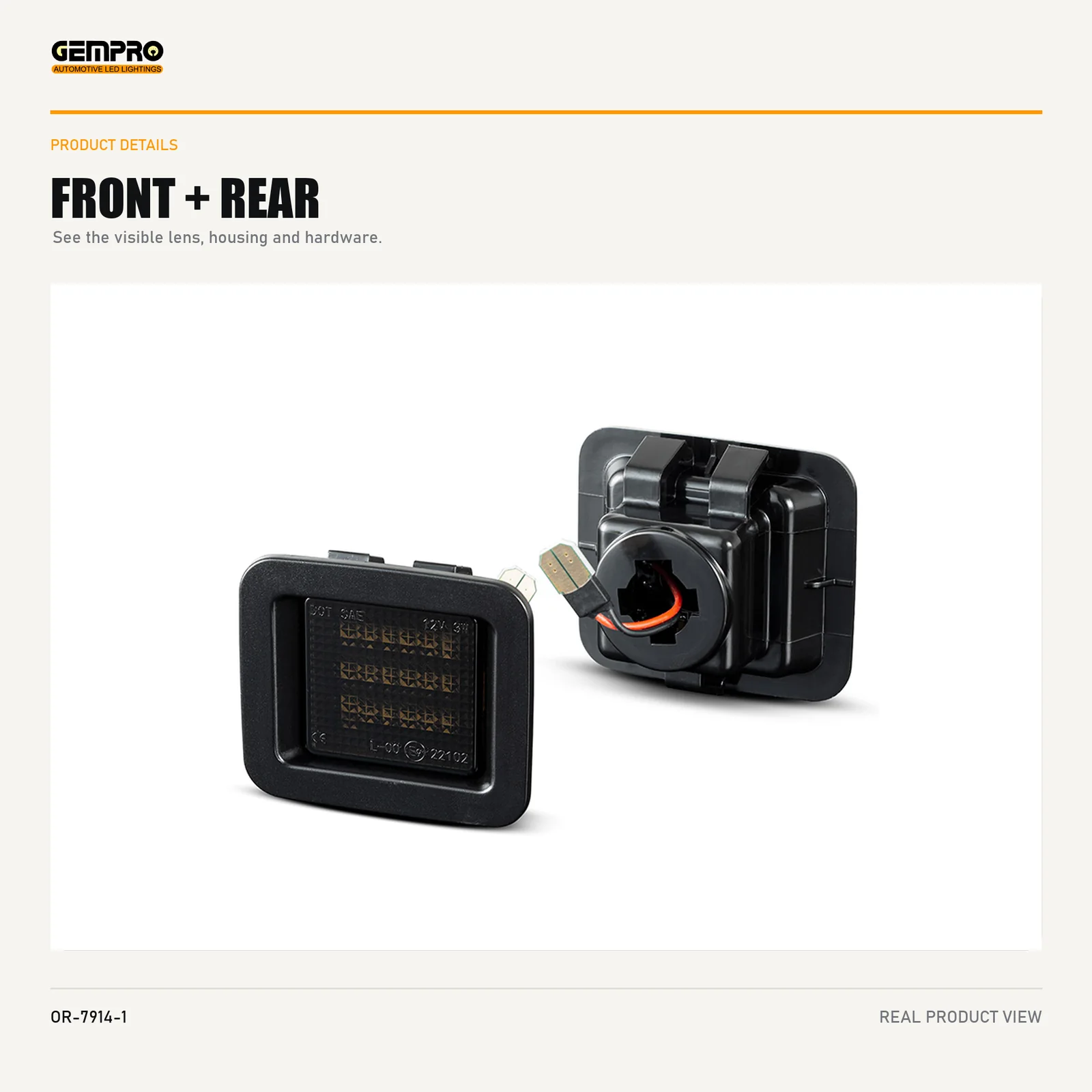 GEMPRO OR-7914-1 front and rear housing view