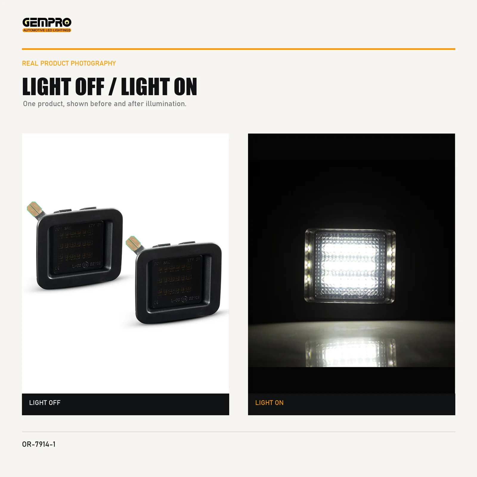 GEMPRO OR-7914-1 light off and light on