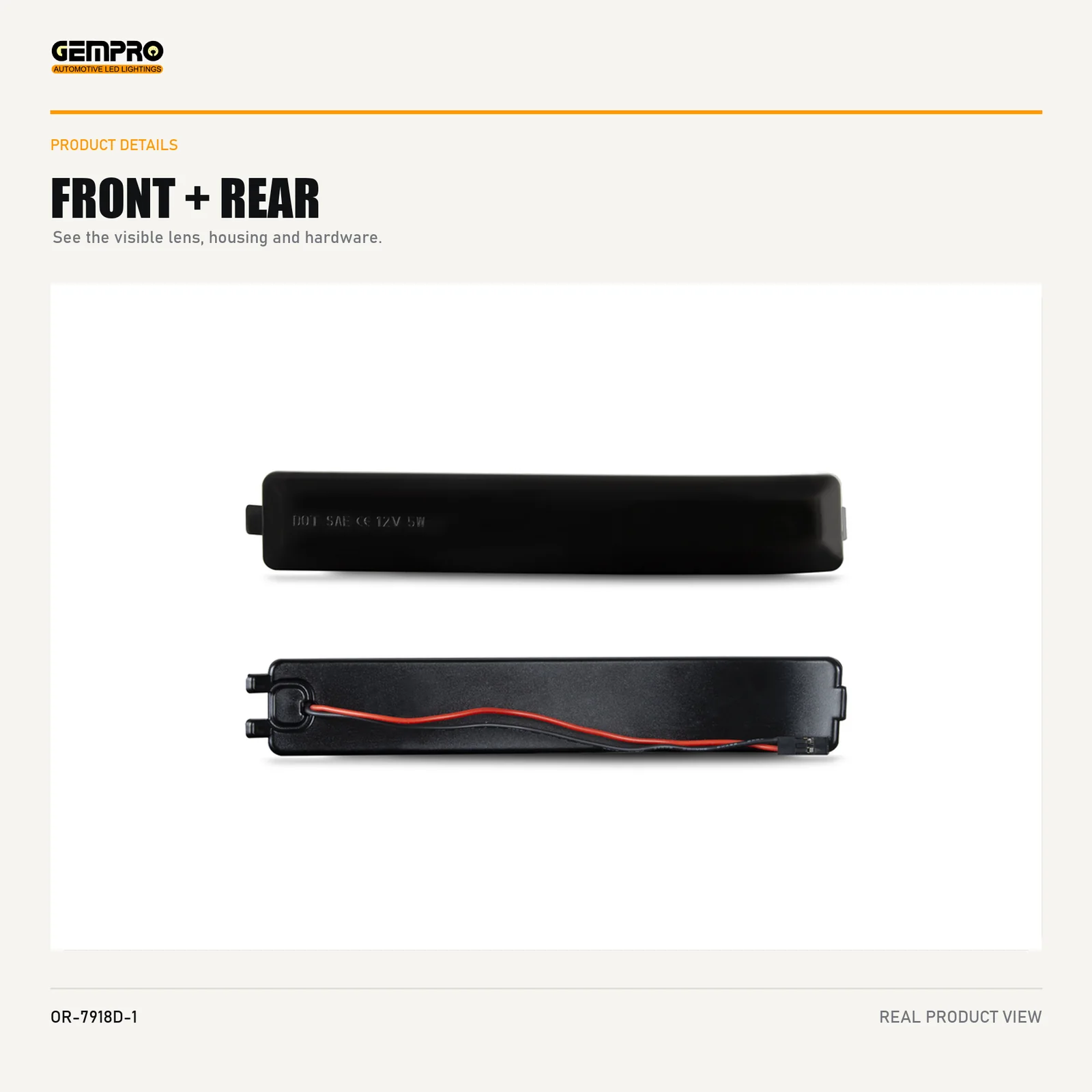 GEMPRO OR-7918D-1 front and rear housing view