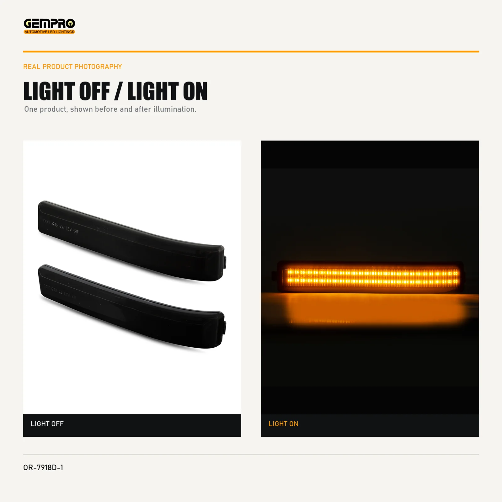 GEMPRO OR-7918D-1 light off and light on