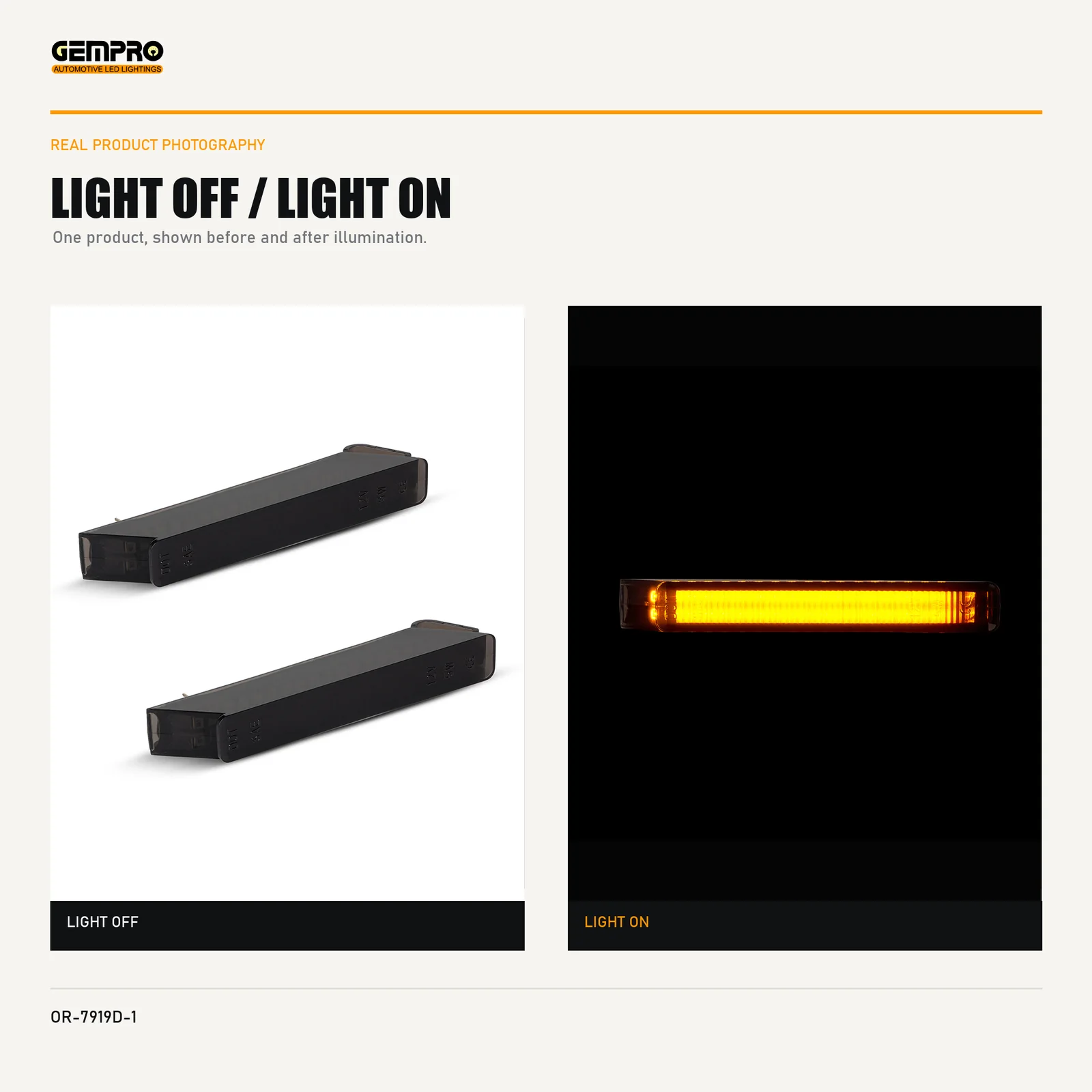 GEMPRO OR-7919D-1 light off and light on