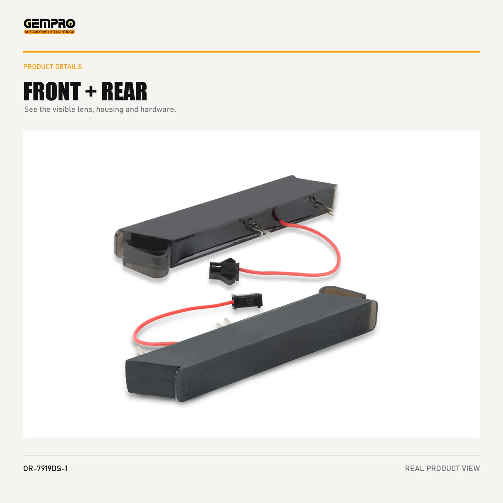 GEMPRO OR-7919DS-1 front and rear housing view