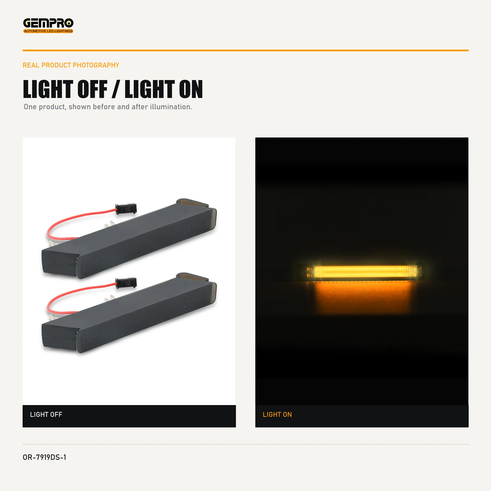 GEMPRO OR-7919DS-1 light off and light on
