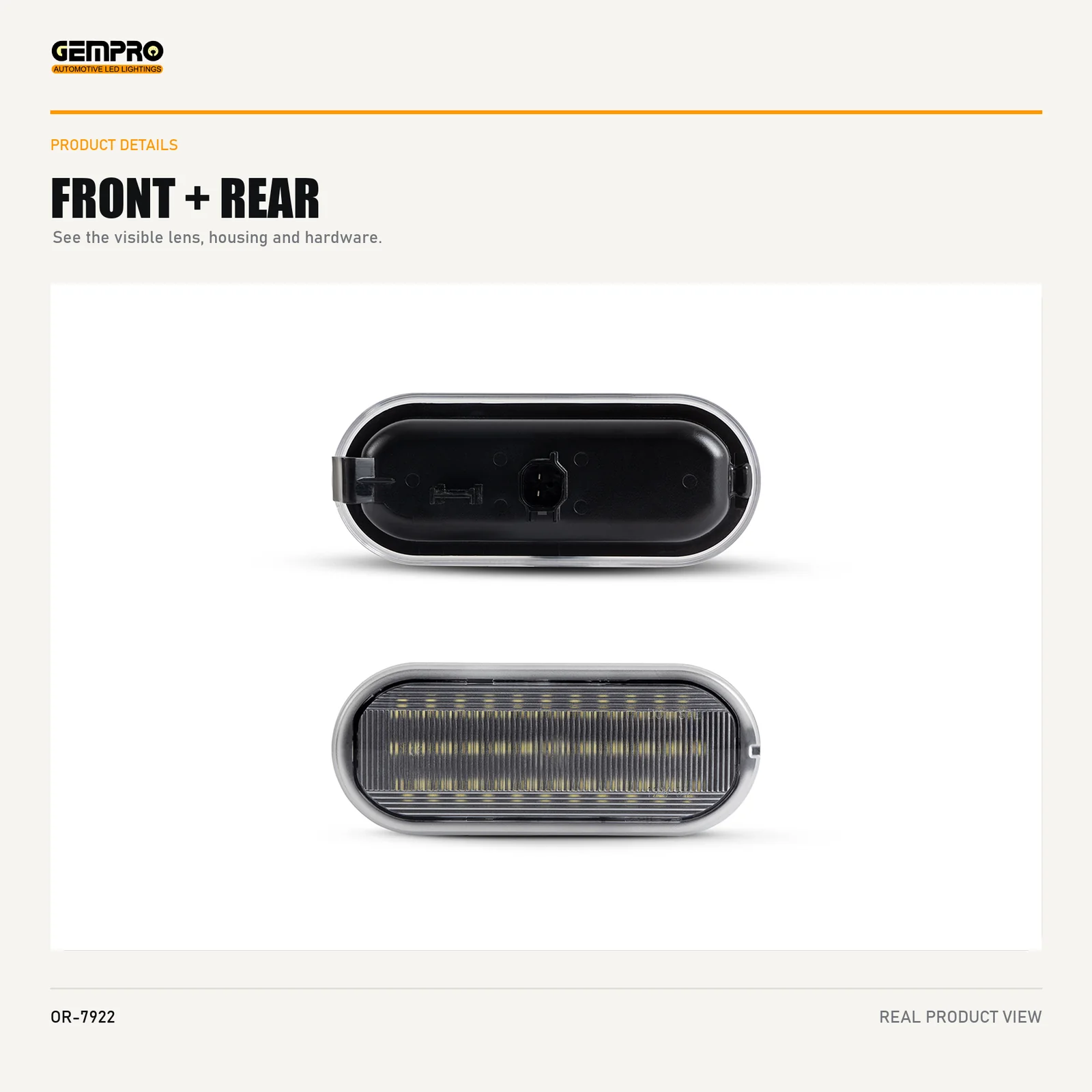 GEMPRO OR-7922 front and rear housing view