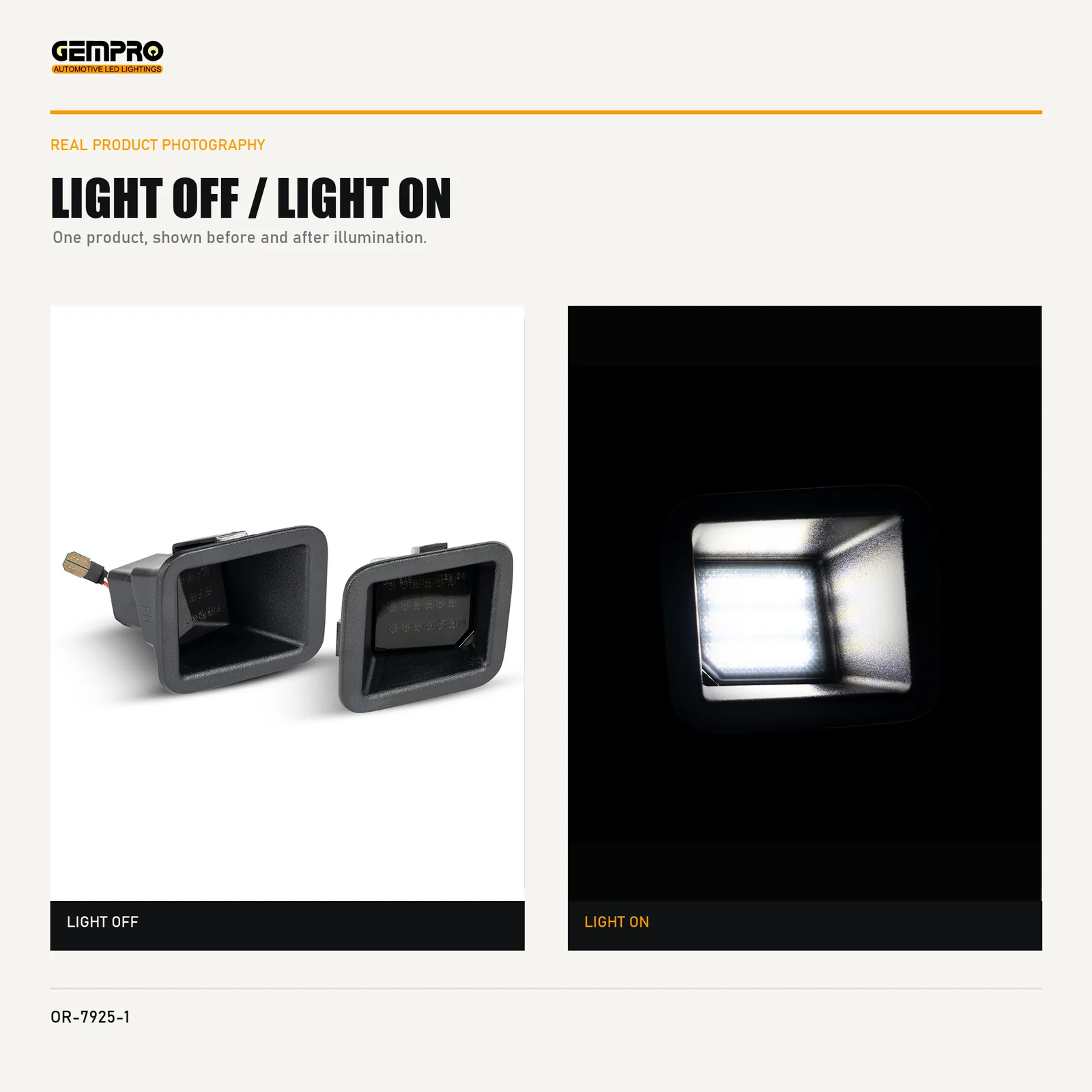 GEMPRO OR-7925-1 light off and light on