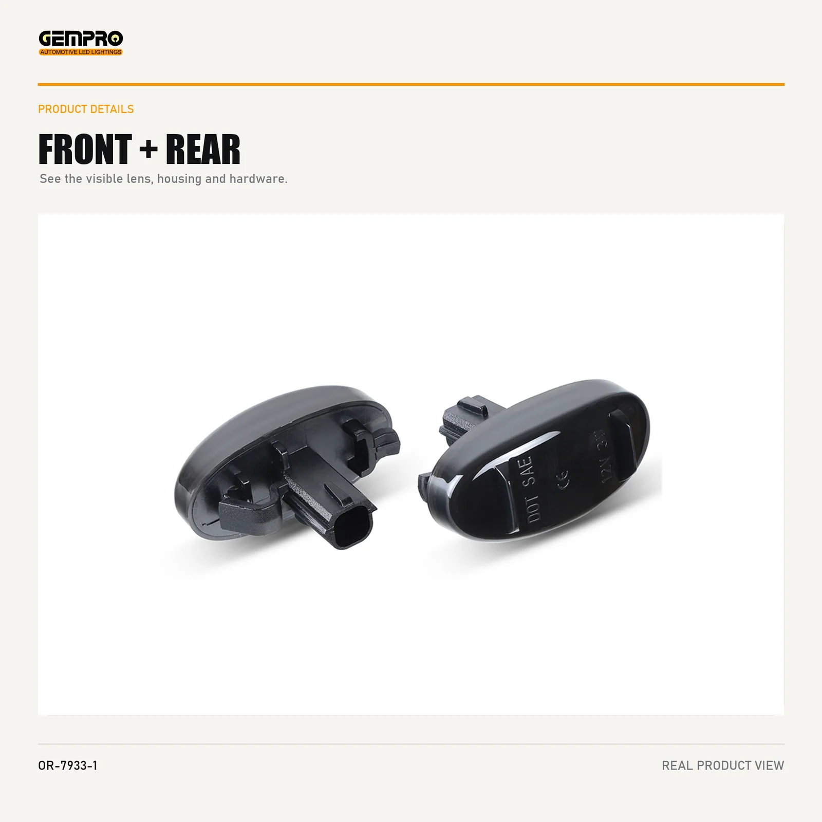 GEMPRO OR-7933-1 front and rear housing view