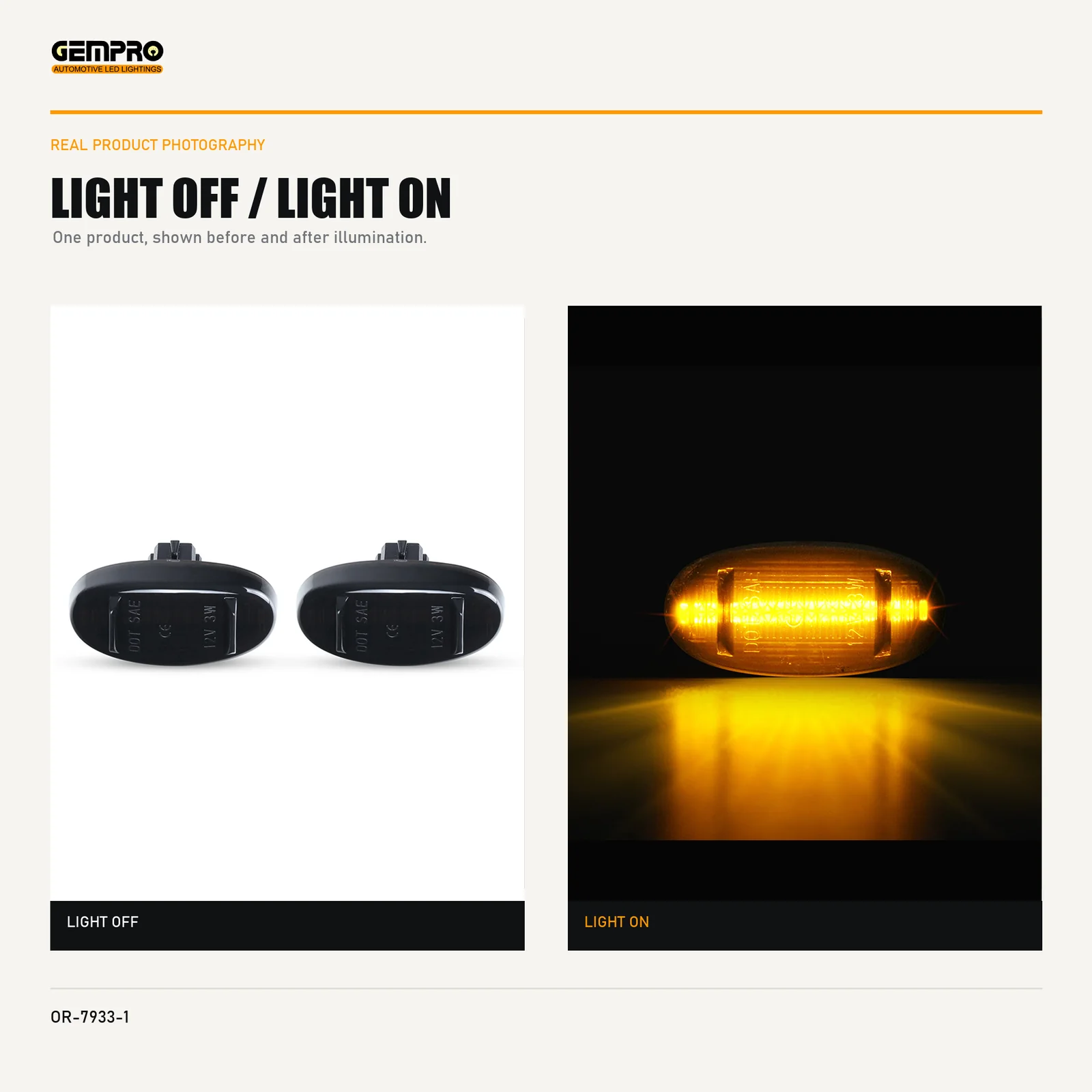 GEMPRO OR-7933-1 light off and light on