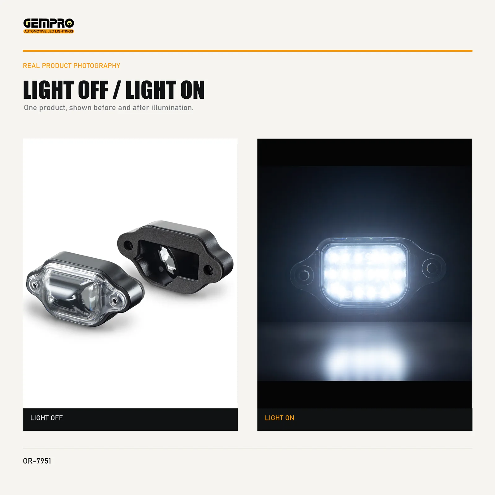 GEMPRO OR-7951 light off and light on