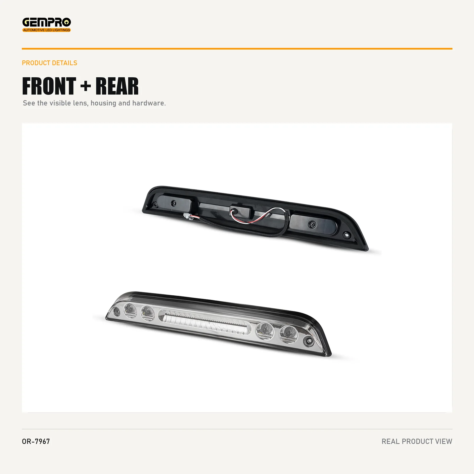 GEMPRO OR-7967 front and rear housing view