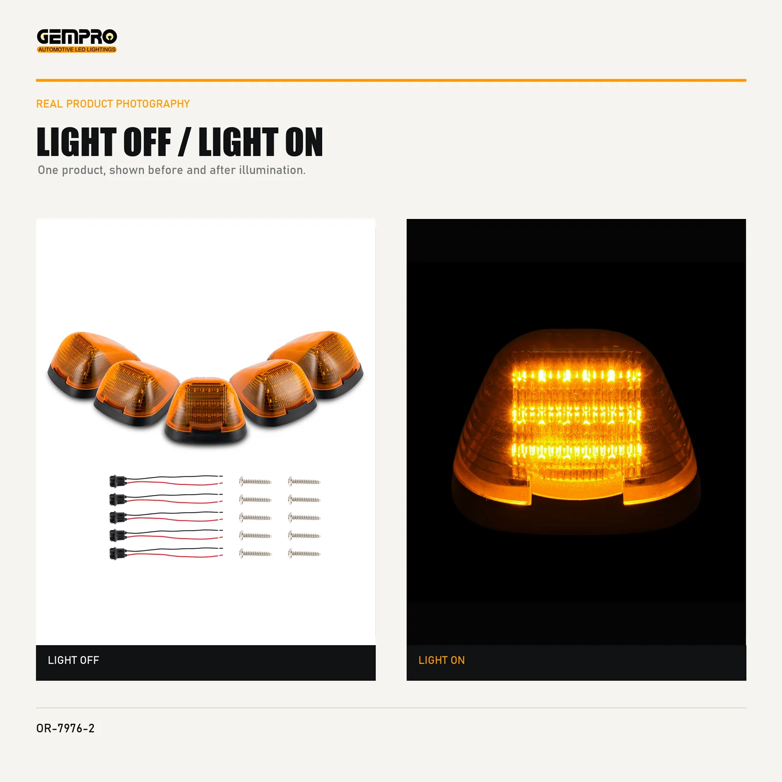 GEMPRO OR-7976-2 light off and light on