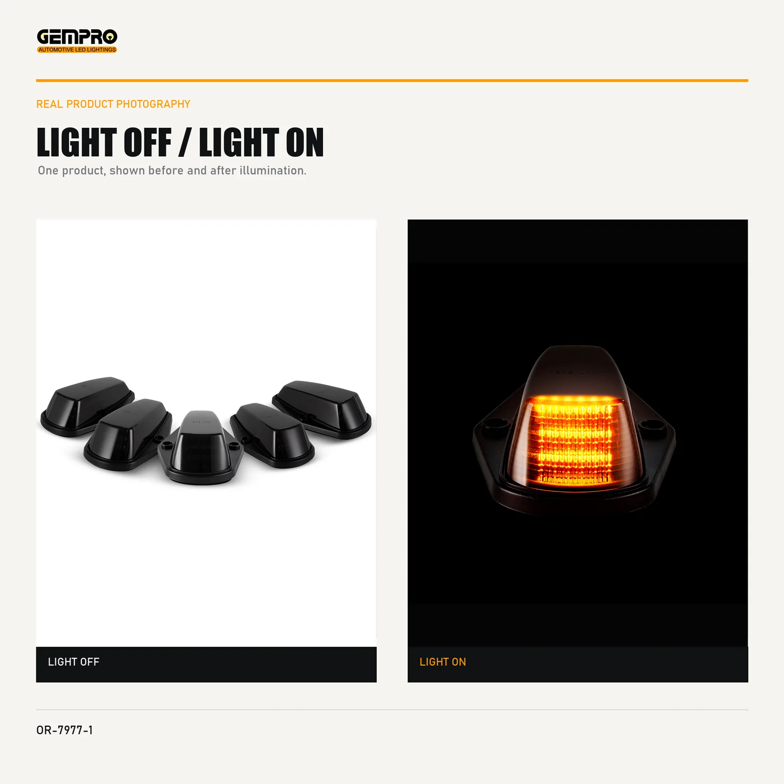 GEMPRO OR-7977-1 light off and light on
